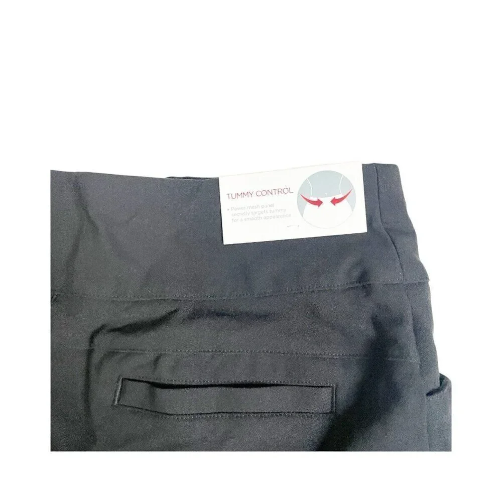Lady Hagen S Women's Tummy Control 10''‎ Golf Shorts Easy Shaper Black NEW